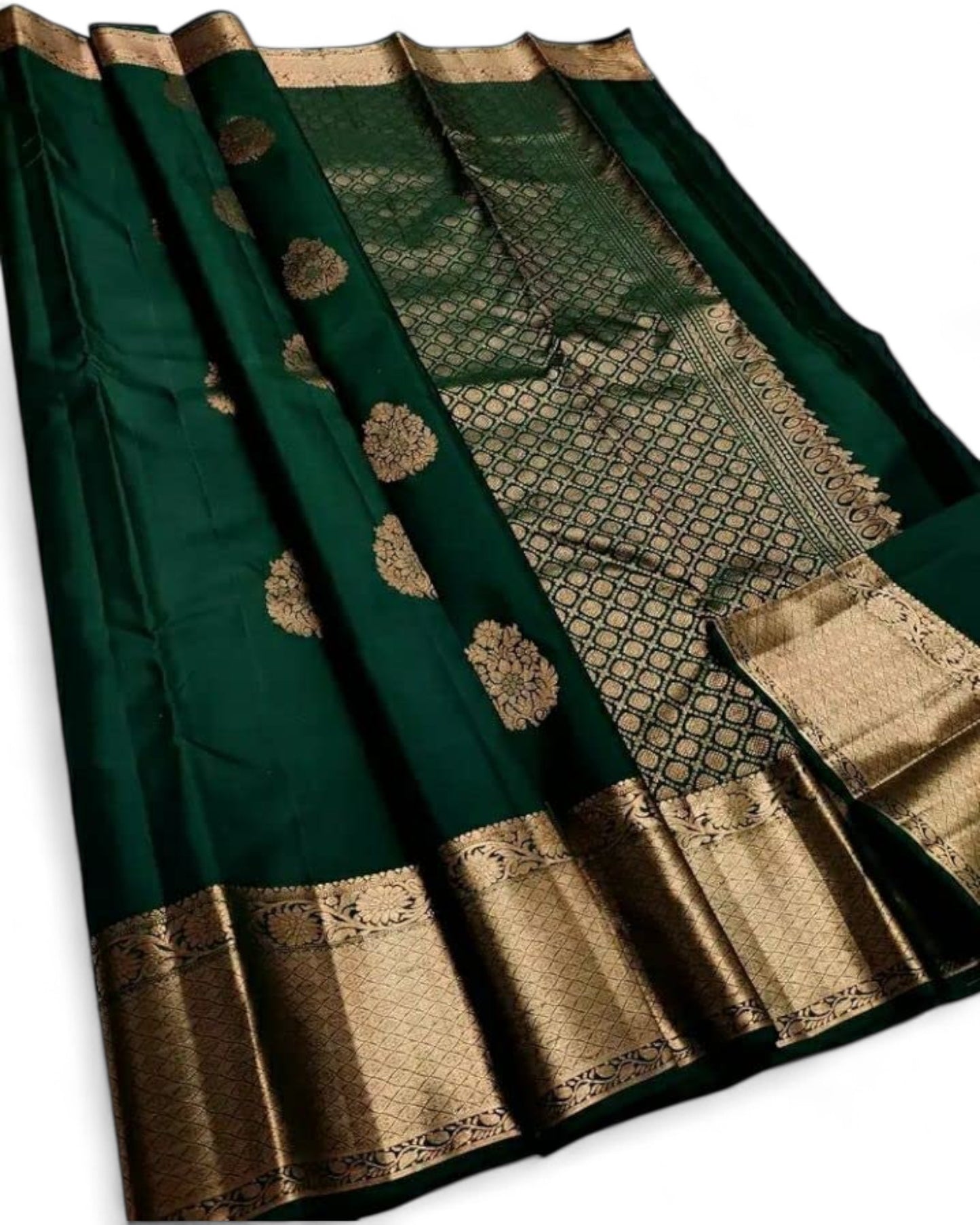 Green lichi silk rich pallu jacquard work wedding saree
