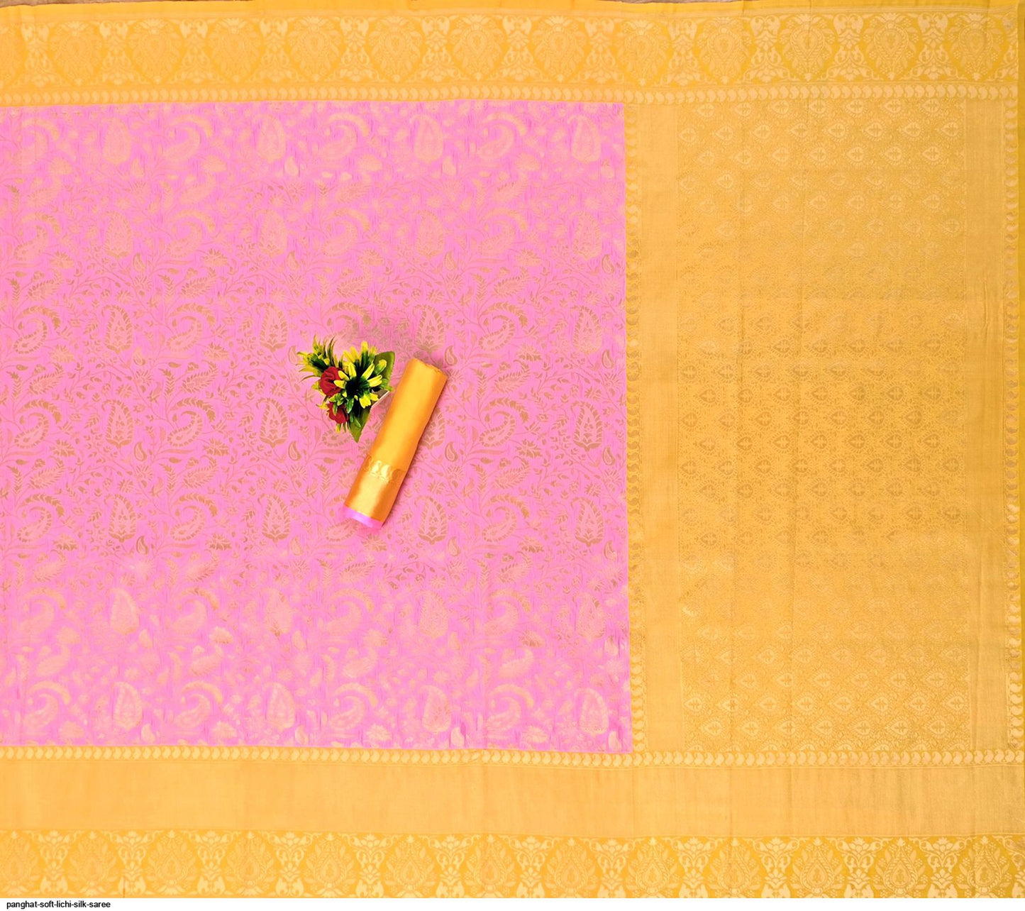Lichi silk rich pallu jacquard work wedding saree