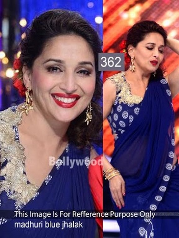 MADHURI BLUE JHALAK NEVI BLUE SAREE