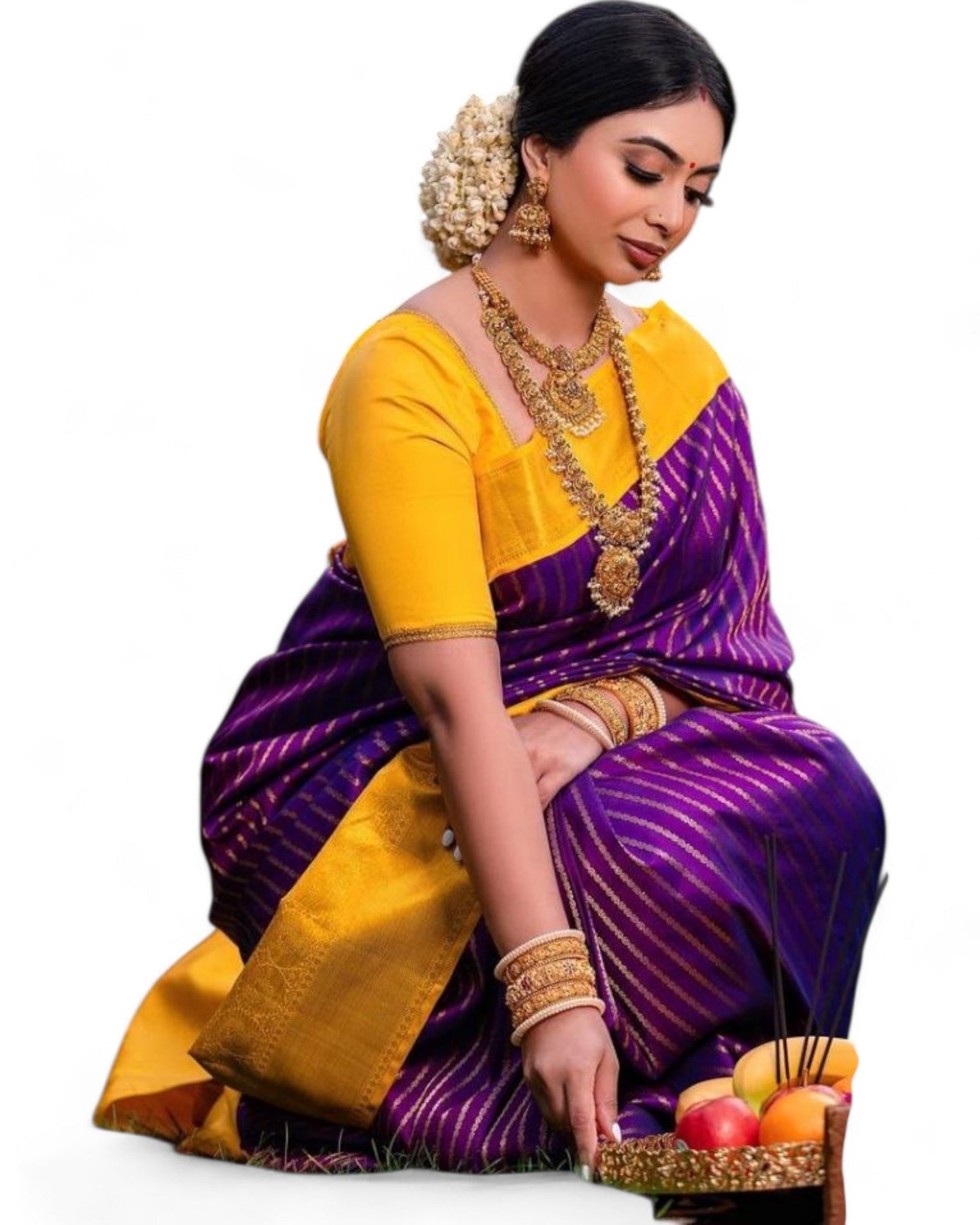 Purple Banarasi Soft Lichi Silk Saree with Rich Pallu and Jacquard Work