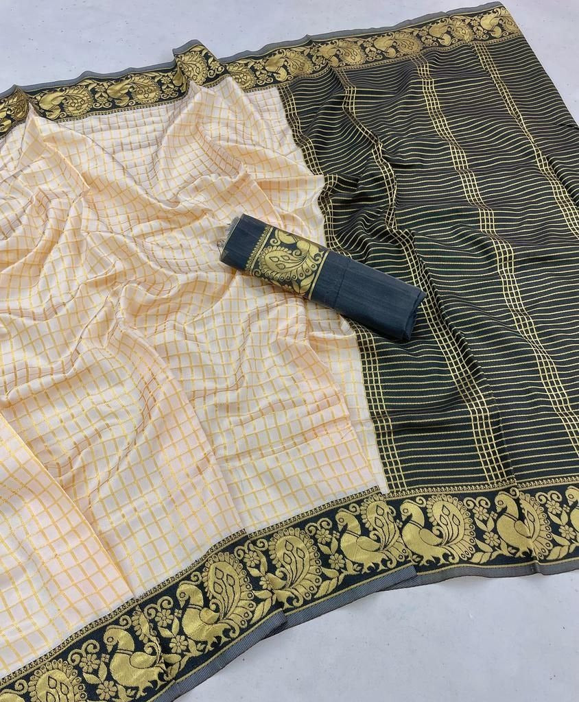 Soft Lichi Silk Saree with Rich Pallu & Jacquard Work