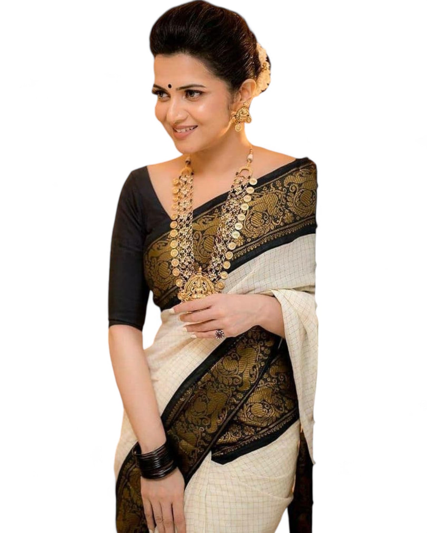 Soft Lichi Silk Saree with Rich Pallu & Jacquard Work