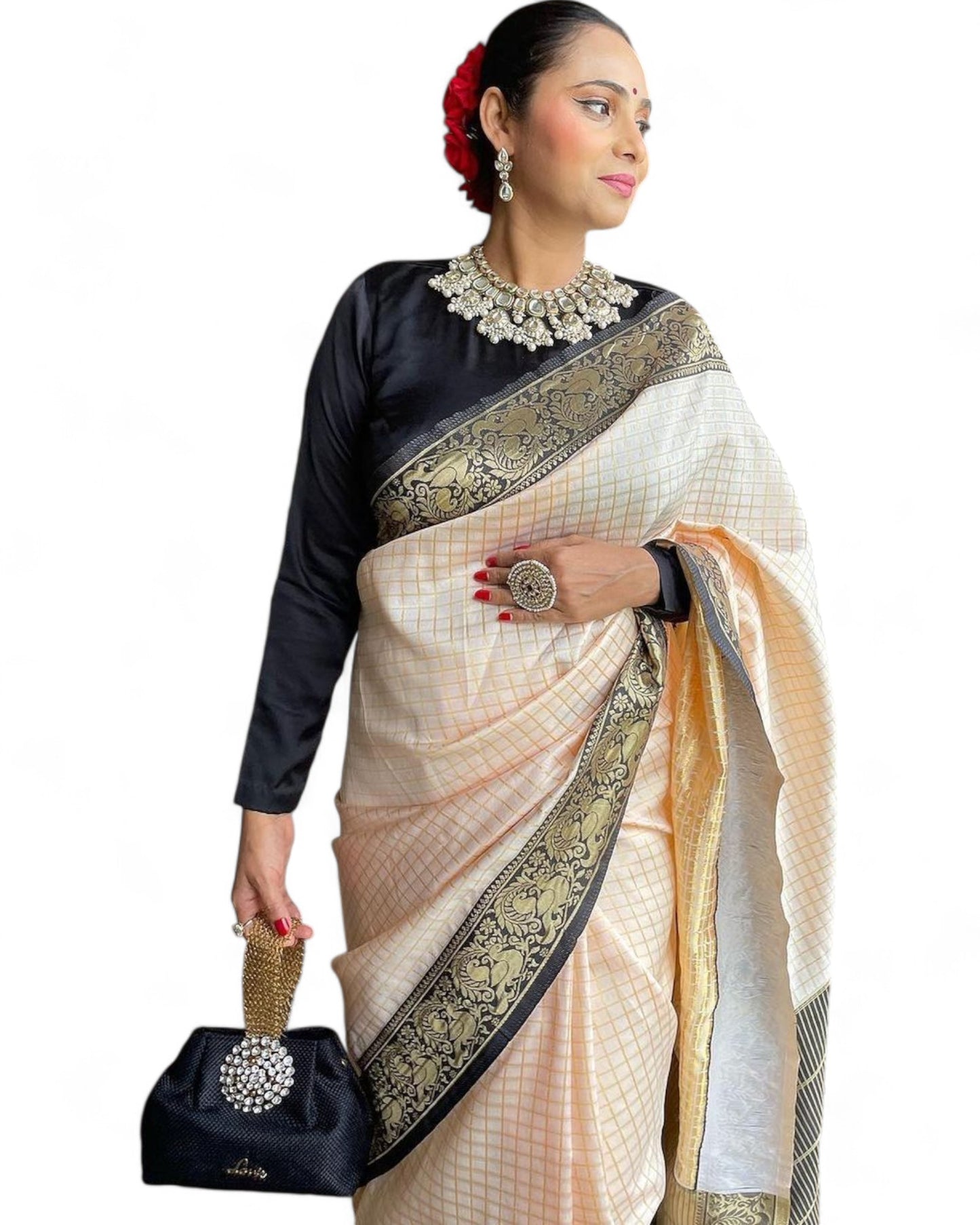 Soft Lichi Silk Saree with Rich Pallu & Jacquard Work