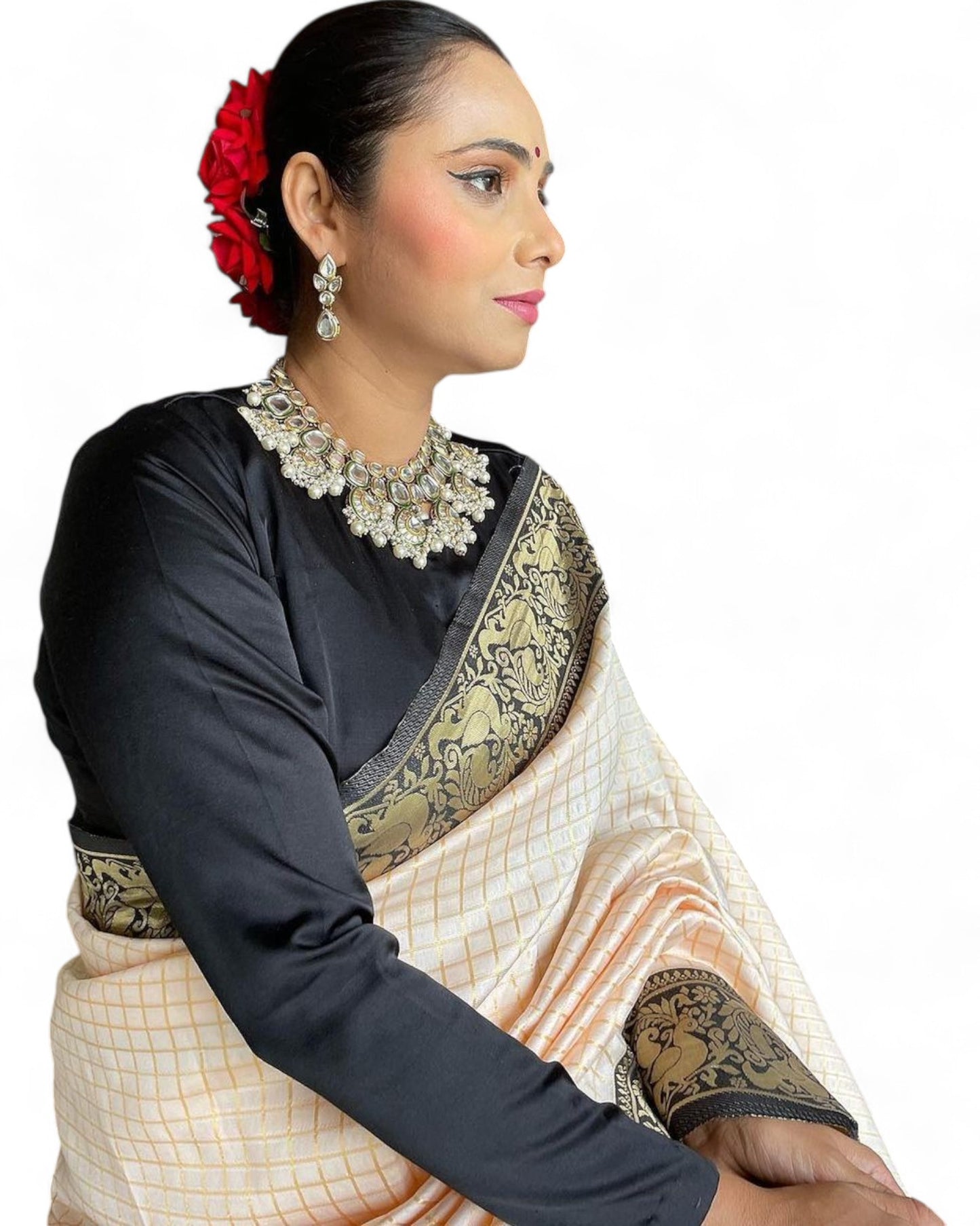 Soft Lichi Silk Saree with Rich Pallu & Jacquard Work