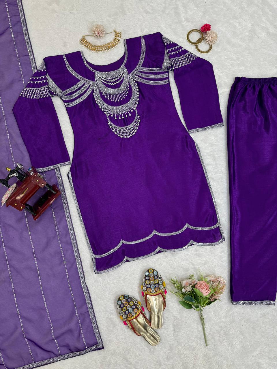 Urvashi Rautela purple designer bollywood salwar suit