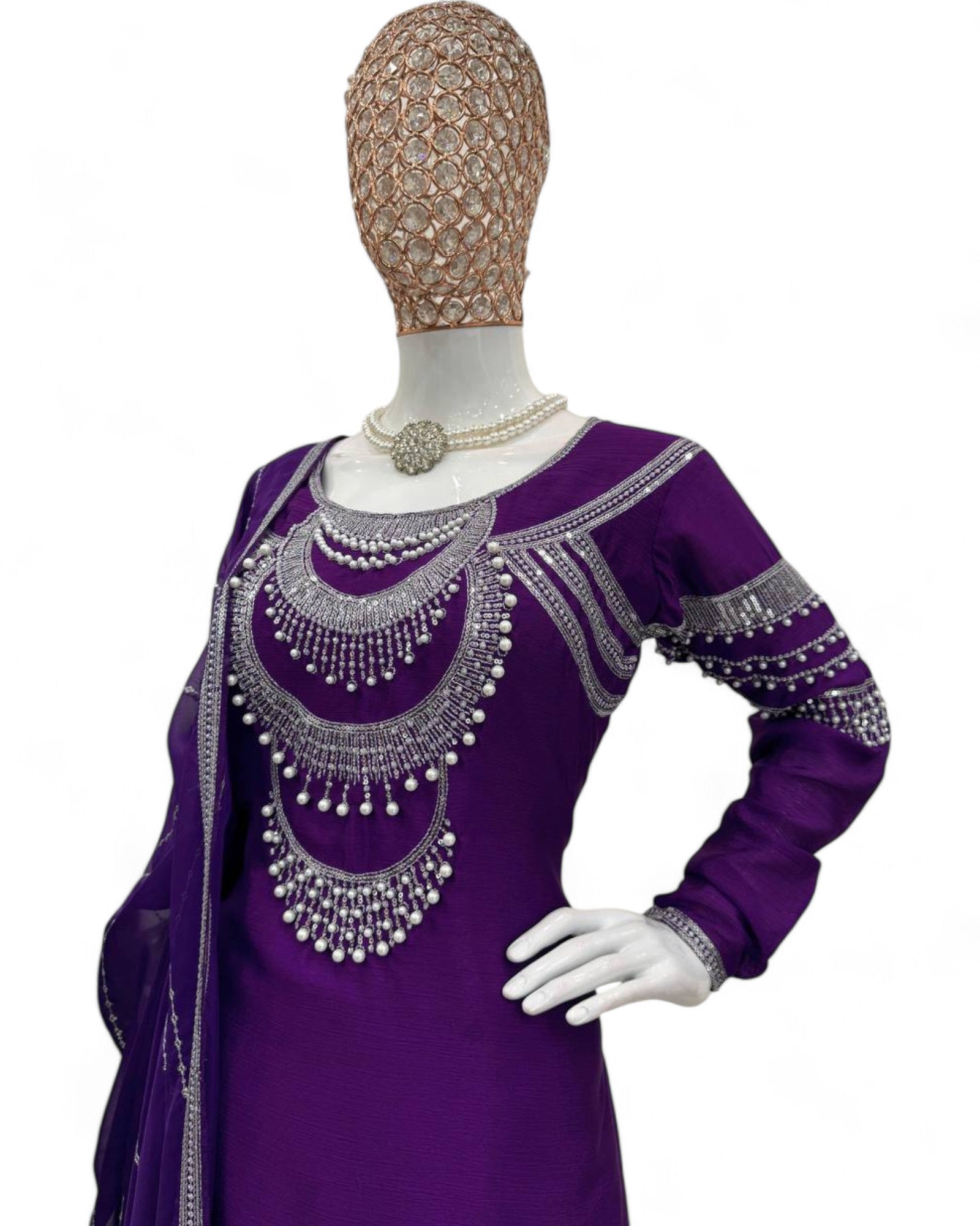 Urvashi Rautela purple designer bollywood salwar suit