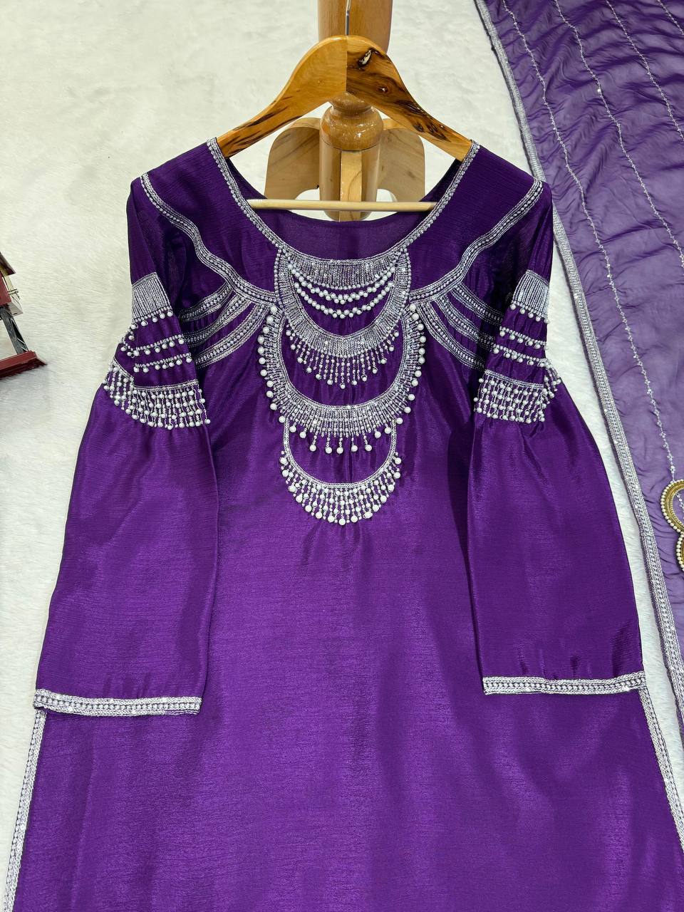 Urvashi Rautela purple designer bollywood salwar suit