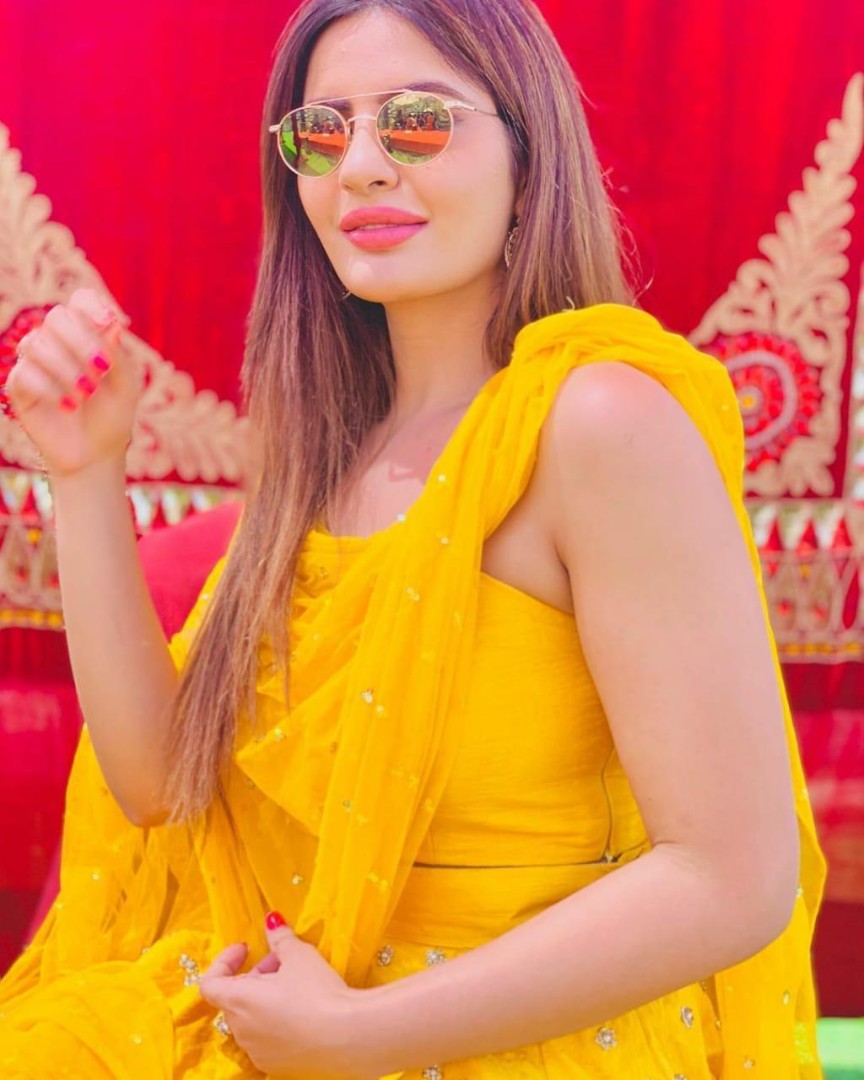 Yellow banglori silk ceremonial lehenga choli