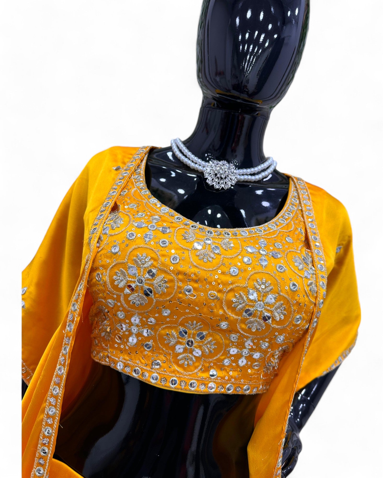 Yellow Satin Ready Wear Indo Western Dhoti Suit with Shrug Koti