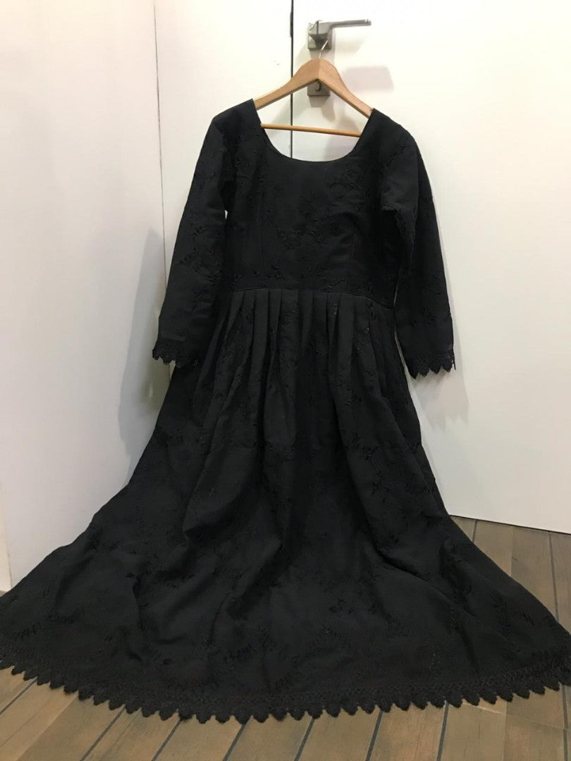 alia bhatt Black georgette partywear anarkali suit
