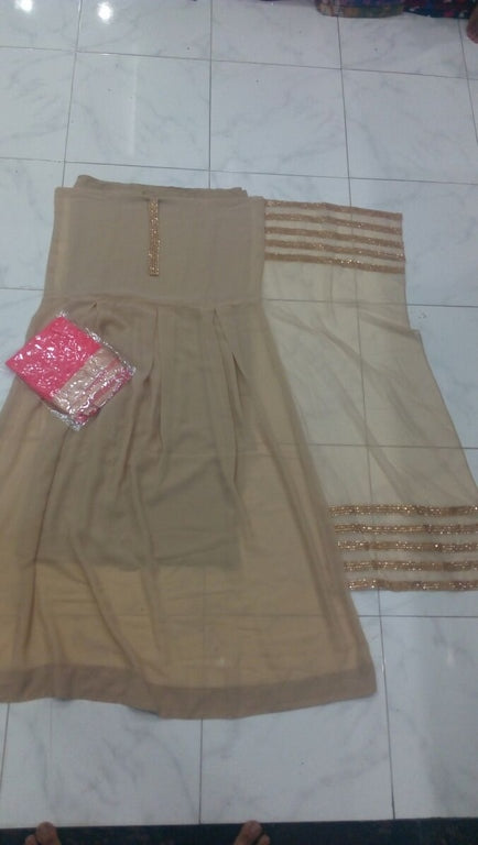 Angel cream and black anarkali suits