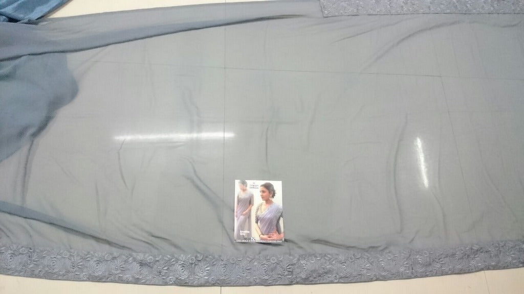 anushka grey saree