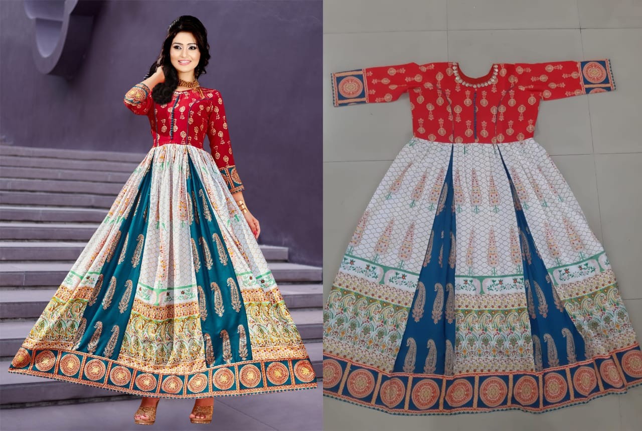 arya multicolor printed kurti
