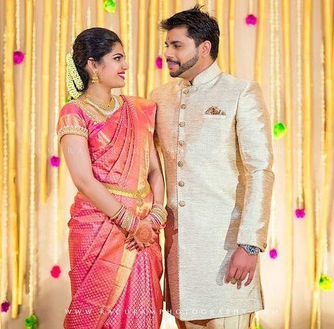 Baby pink soft lichi silk jacquard weaving work saree