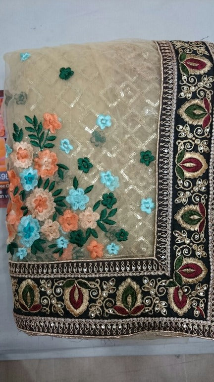 Beautiful bollywood style embroidered stylist saree