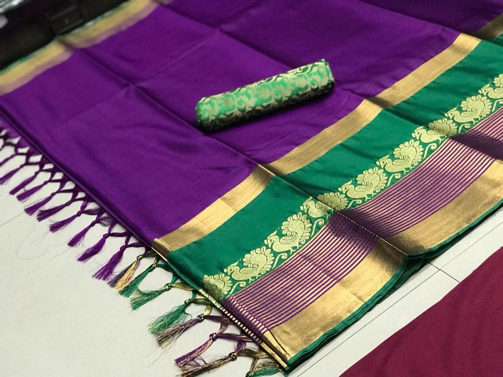 Beautiful cotton silk multicolor sarees