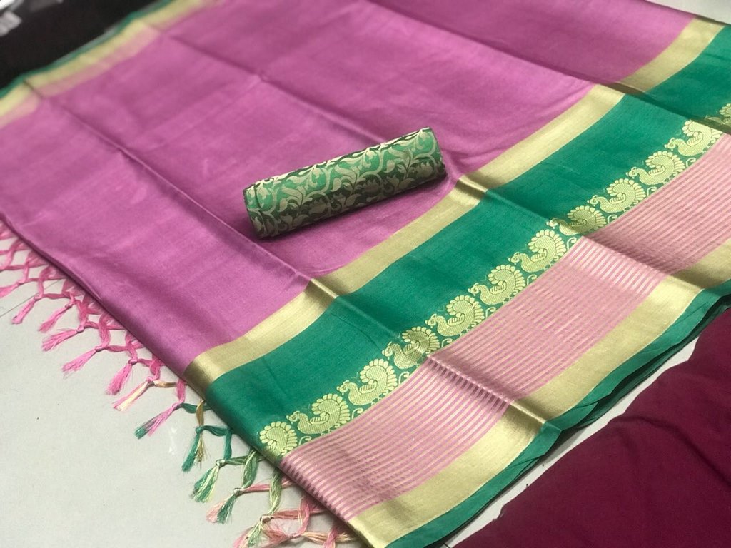 Beautiful cotton silk multicolor sarees