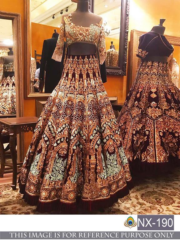 Beautiful designer heavy embroidered bridal lehenga