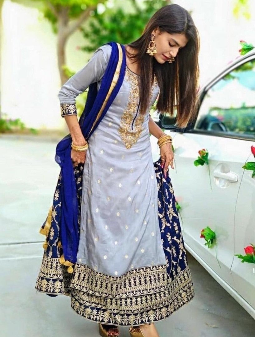 Beautiful embroidered lehenga suit