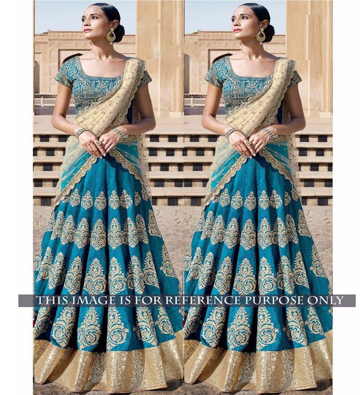 Beautiful embroidered rama wedding lehenga