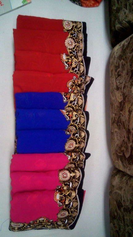 beautiful embroidered Wedding Saree