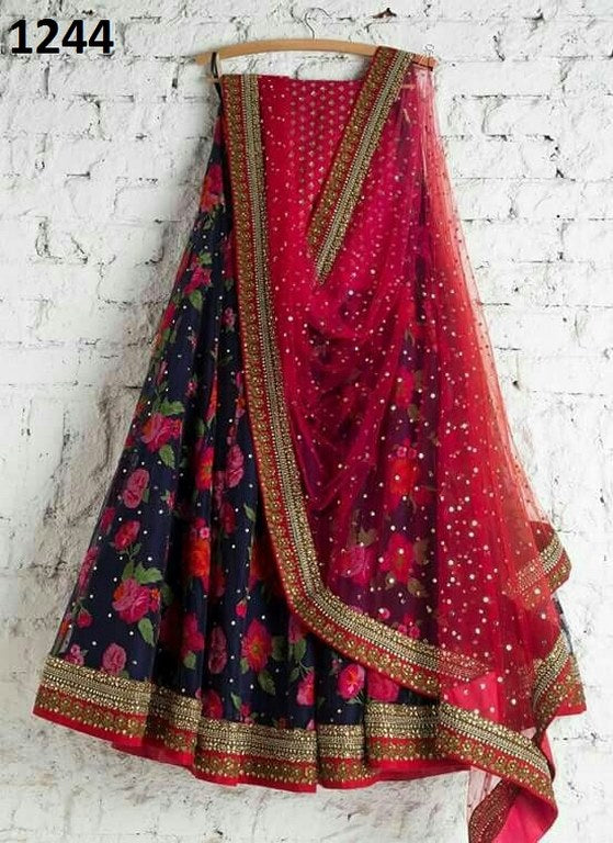 Beautiful Multicolor printed Navratri lehenga