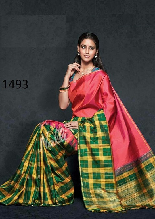 Beautiful Multicolor Printed Wedding Saree