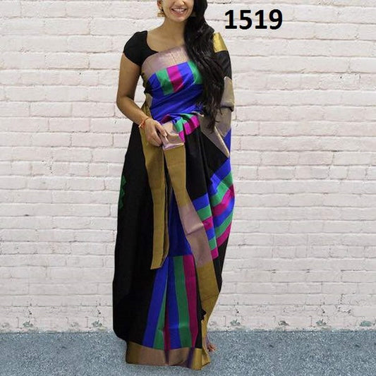 Beautiful Multicolor Printed Wedding Saree