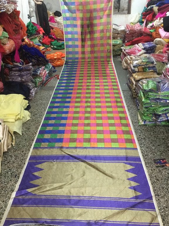 Beautiful Multicolor Printed Wedding Saree