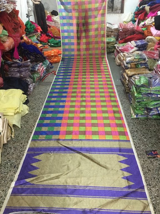 Beautiful Multicolor Printed Wedding Saree