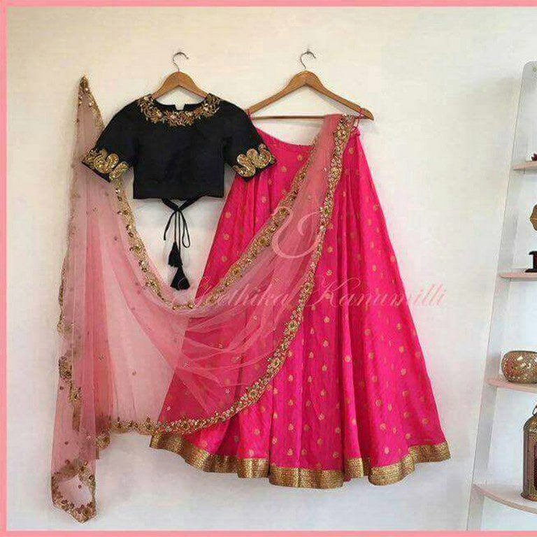 Beautiful pink embroidered wedding lehenga