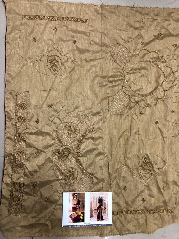 Beautiful purple embroidered wedding saree