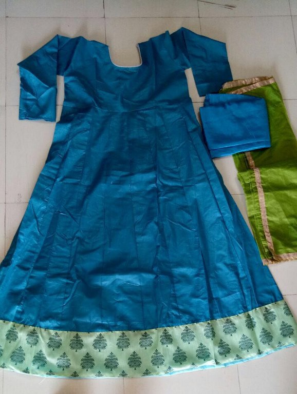 Beautiful rama anarkali suit