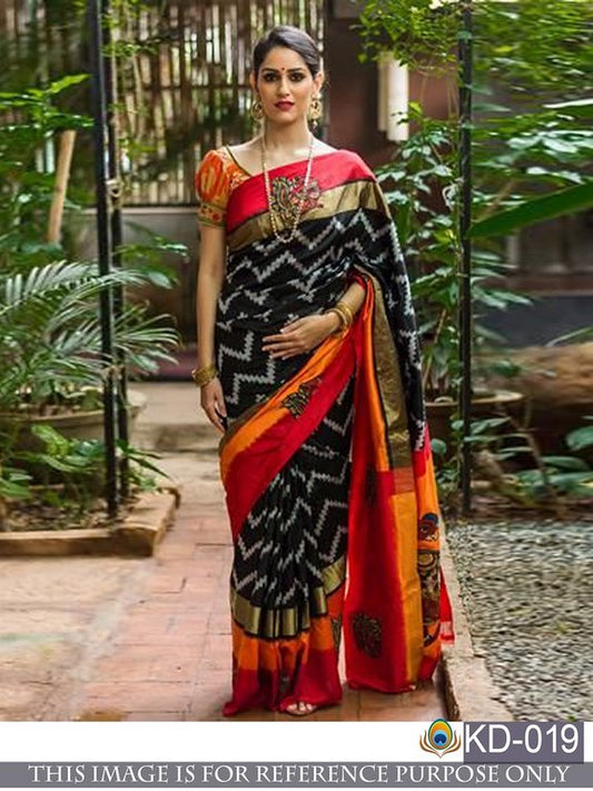 Beautiful zarna silk multicolor saree