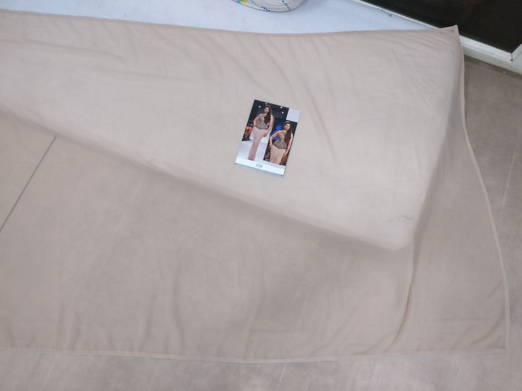 Beige bollywood style partywear saree