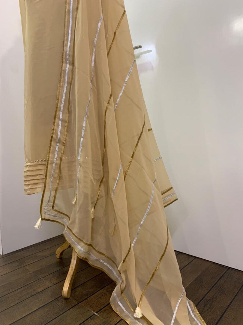 Beige georgette salwar suit