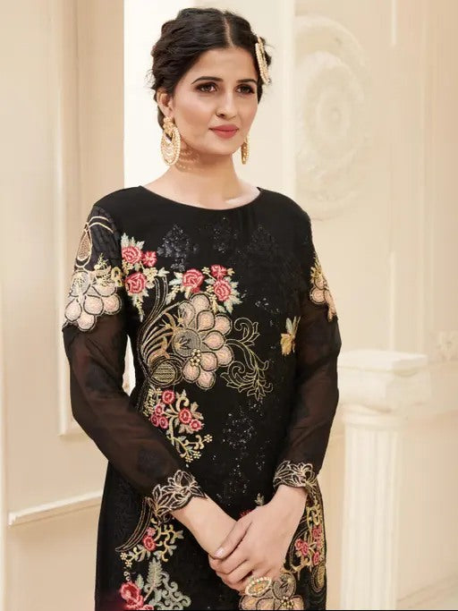 Black Georgette Pakistani Suit