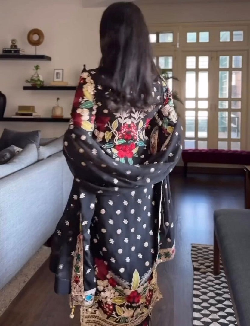 Black heavy work designer salwar suit