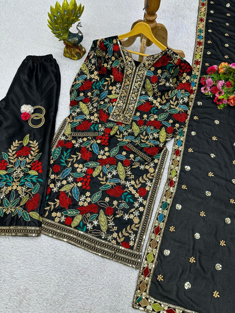 Black heavy work designer salwar suit
