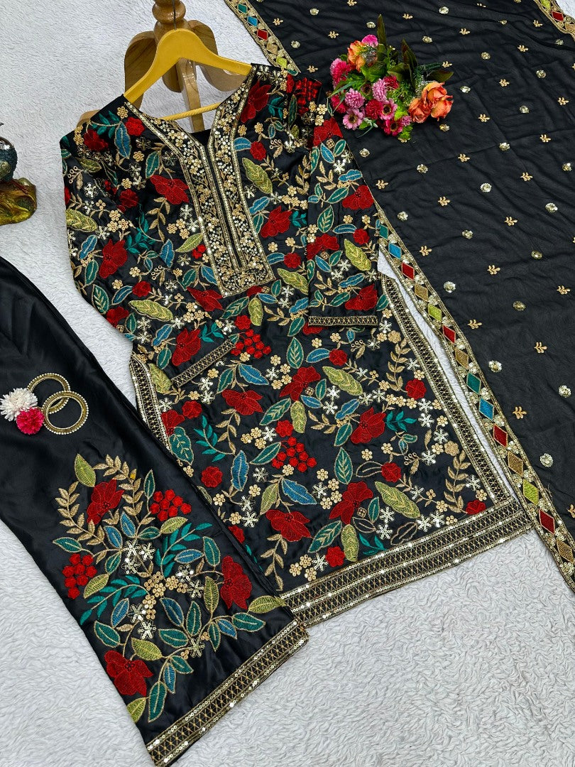 Black heavy work designer salwar suit