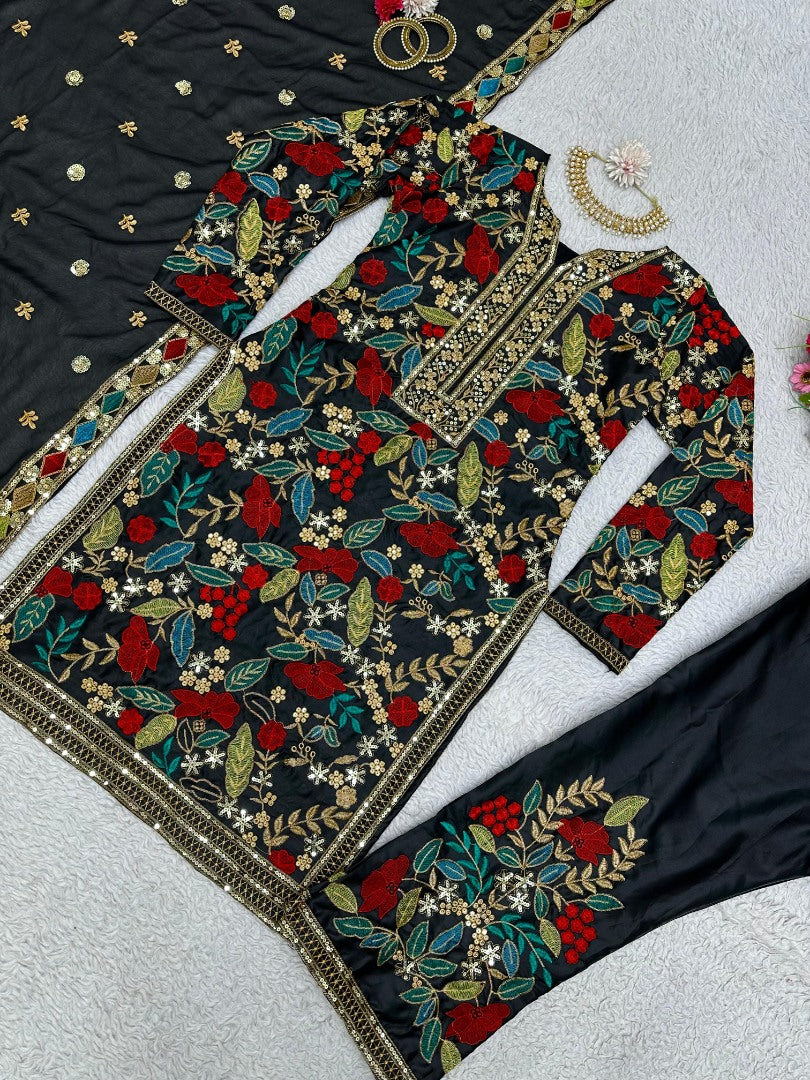 Black heavy work designer salwar suit