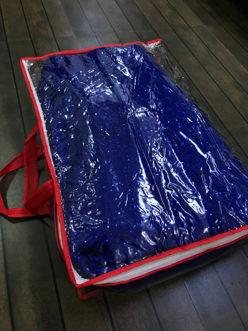 Blue heavy sequence embroidery work party wear gown