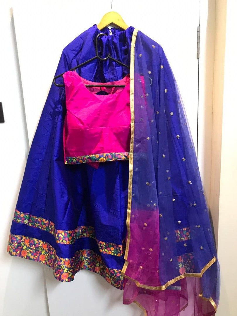 Blue tapeta silk gorgeous party wear lehenga choli