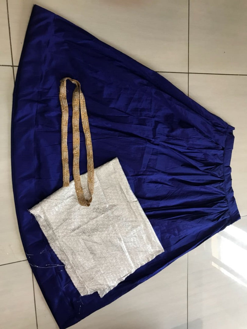 Blue tapeta silk partywear lehenga