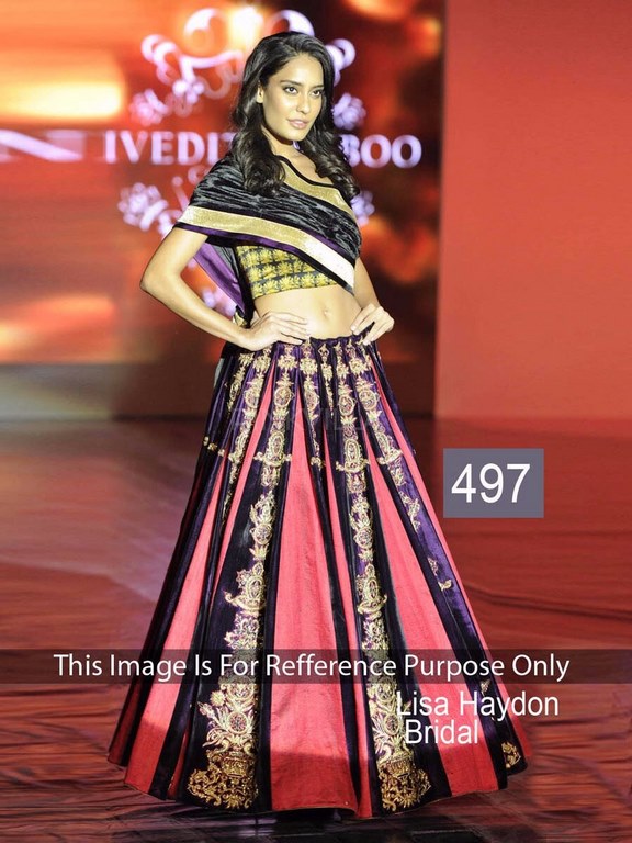 Bollywood style embroidered multicolor lehenga