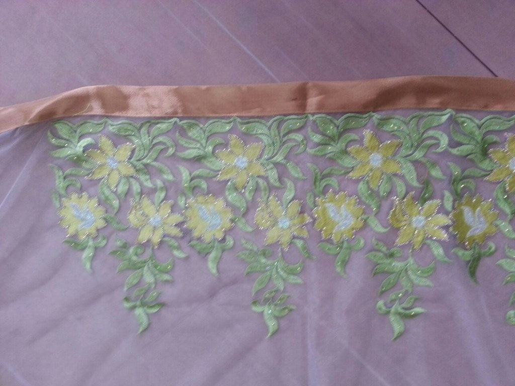 Bollywood style gorgeous white partywear saree