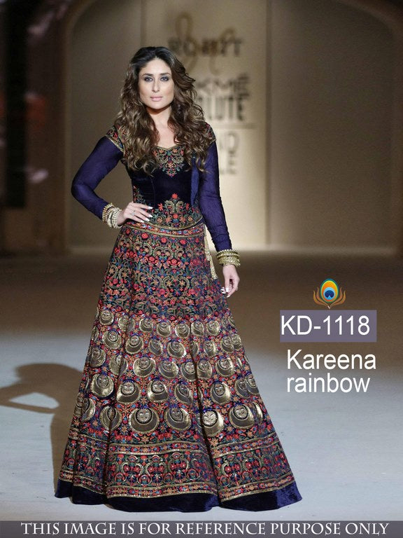 Bollywood style heavy embroidered wedding gown