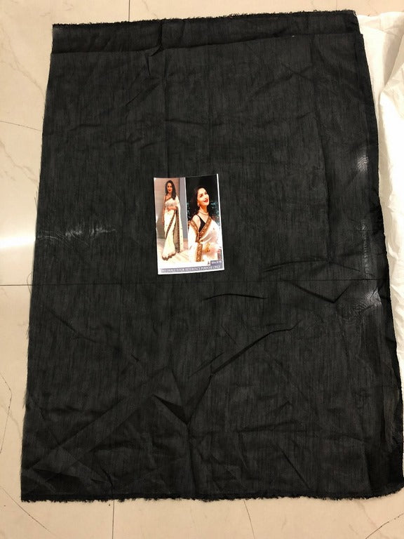 Bollywood style white embroidered saree