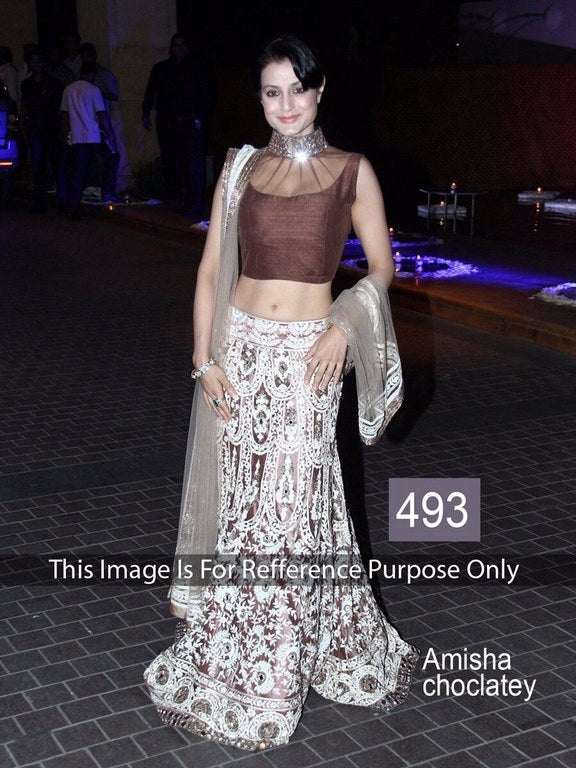 Bollywood style white partywear lehenga
