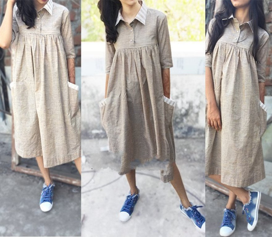 cream slub silk stylist summer kurti